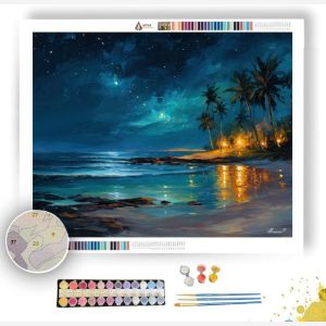 COSTA RICAN NIGHT SHORE - Paint by Numbers Full Kit