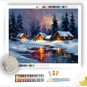 NORWEGIAN WINTER CABINS - Paint by Numbers Full Kit