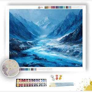 FOX GLACIER BLUE - Paint by Numbers Full Kit