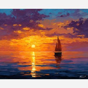 bali coast sunset,oil painting,afremov style