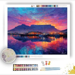 TABLE MOUNTAIN DAWN - Paint by Numbers Full Kit