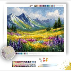 ALPINE MEADOW BLOOM - Paint by Numbers Full Kit