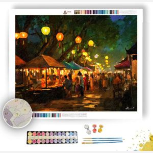 BALI NIGHT MARKET - Paint by Numbers Full Kit