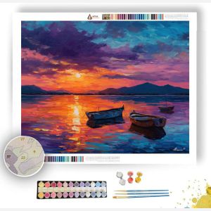 SPANISH COAST SUNSET - Paint by Numbers Full Kit