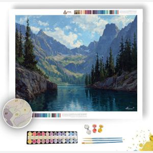 GLACIER PARK LAKE - Paint by Numbers Full Kit