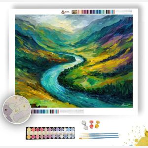 NORWEGIAN RIVER CURVE - Paint by Numbers Full Kit
