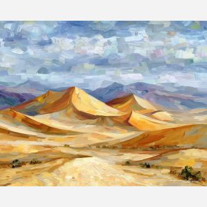 peru desert dunes,coastal desert,oil painting,afremov style