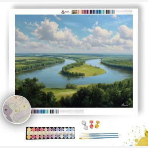 MISSISSIPPI RIVER BEND - Paint by Numbers Full Kit