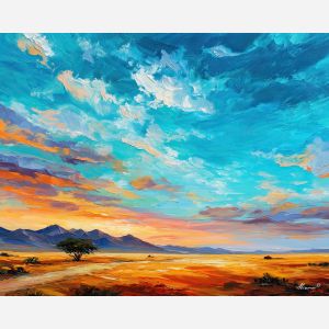 nazca plains,peru desert,oil painting,afremov style