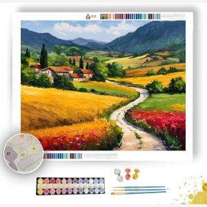 FRENCH COUNTRYSIDE ROAD - Paint by Numbers Full Kit