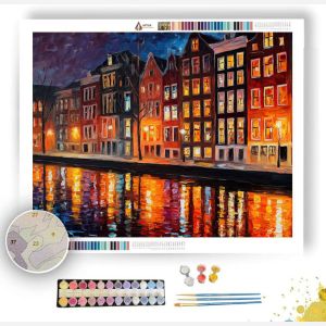 AMSTERDAM CANAL GLOW - Paint by Numbers Full Kit