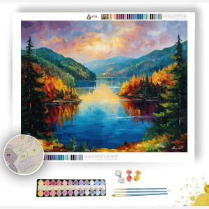 DALARNA LAKE VIEW - Paint by Numbers Full Kit