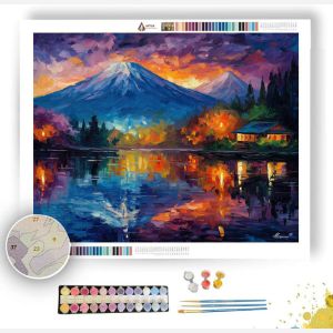 JAPANESE LAKE REFLECTION - Paint by Numbers Full Kit