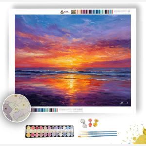AUSTRALIAN SUNSET BEACH - Paint by Numbers Full Kit