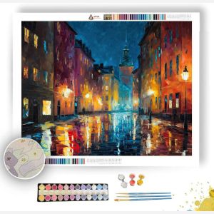 STOCKHOLM RAIN STREET - Paint by Numbers Full Kit