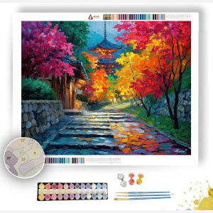 KYOTO TEMPLE PATH - Paint by Numbers Full Kit