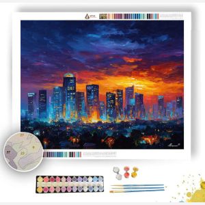 JAKARTA CITY GLOW - Paint by Numbers Full Kit