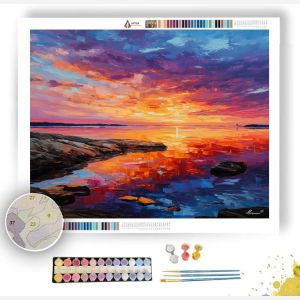 SWEDISH COAST SUNSET - Paint by Numbers Full Kit