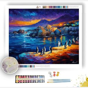 AFRICAN PENGUIN SHORE - Paint by Numbers Full Kit