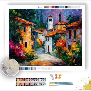 SPANISH VILLAGE ROAD - Paint by Numbers Full Kit