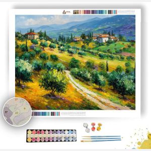 SPANISH OLIVE GROVES - Paint by Numbers Full Kit