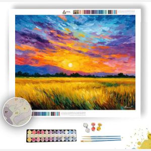 BRAZILIAN SUNSET FIELD - Paint by Numbers Full Kit