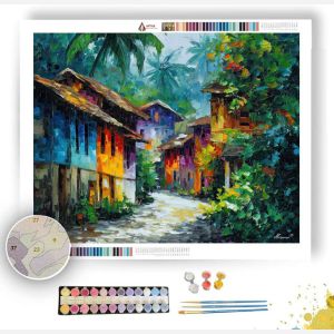 INDONESIAN VILLAGE PATH - Paint by Numbers Full Kit