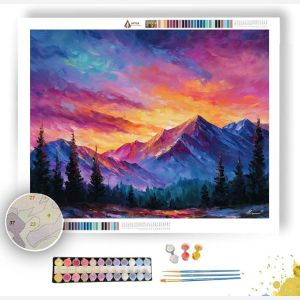 ALPINE SUNSET RIDGE - Paint by Numbers Full Kit