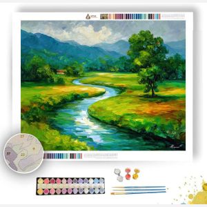 JAPANESE RIVER CURVE - Paint by Numbers Full Kit