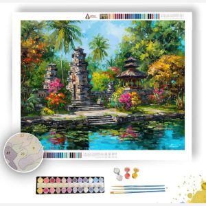 BALINESE TEMPLE GARDEN - Paint by Numbers Full Kit