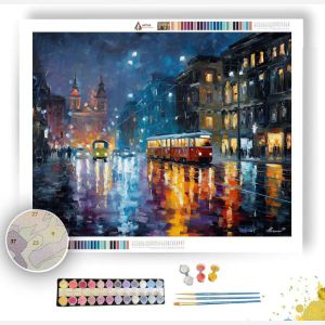 HELSINKI RAIN STREET - Paint by Numbers Full Kit
