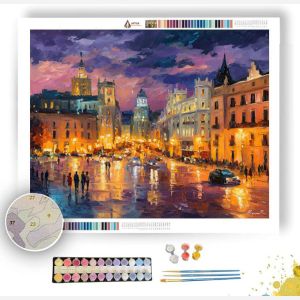 MADRID EVENING PLAZA - Paint by Numbers Full Kit
