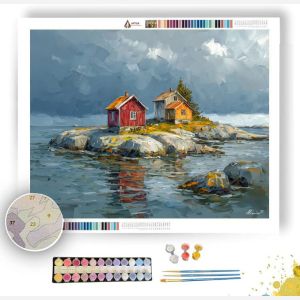FINNISH ISLAND CABINS - Paint by Numbers Full Kit