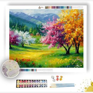 AUSTRIAN SPRING BLOSSOMS - Paint by Numbers Full Kit