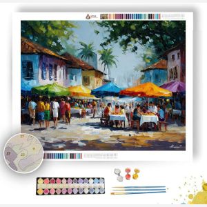 BRAZILIAN MARKET MORNING - Paint by Numbers Full Kit