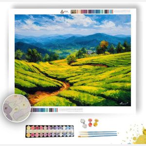 JAPANESE TEA FIELDS - Paint by Numbers Full Kit