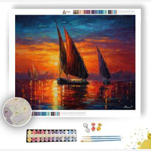 EGYPTIAN FELUCCA SAILS - Paint by Numbers Full Kit