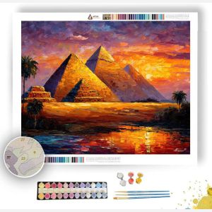 GIZA PYRAMIDS GLOW - Paint by Numbers Full Kit