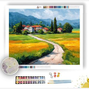 CROATIAN COUNTRYSIDE ROAD - Paint by Numbers Full Kit