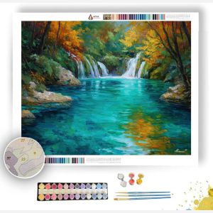 PLITVICE LAKES CASCADE - Paint by Numbers Full Kit