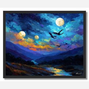 MOONLIT DRAGON RIDGE - FRAMED