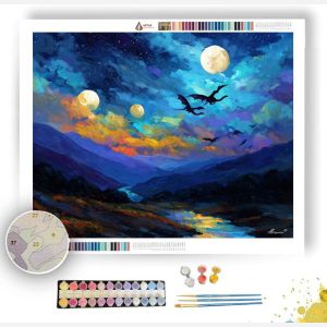 MOONLIT DRAGON RIDGE - Paint by Numbers Full Kit