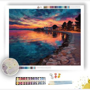 ZADAR SUNSET SHORE - Paint by Numbers Full Kit