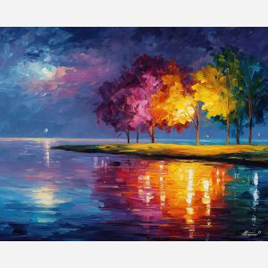 crystal horizon,fantasy fragments,oil painting,afremov style