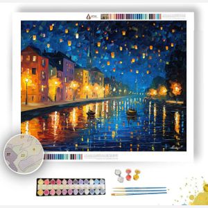LANTERN RIVER QUARTER - Paint by Numbers Full Kit