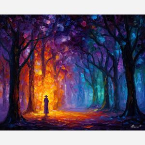 druid fantasy,forest magic,oil painting,afremov style