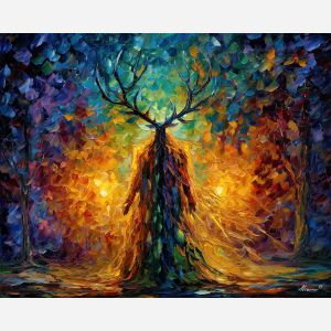 druid fantasy,earth magic,oil painting,afremov style
