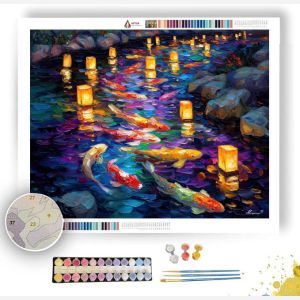 LANTERN KOI STREAM - Paint by Numbers Full Kit