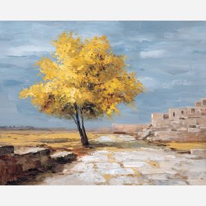 golden, distant, gesture, palette knife, oil painting, impasto, thick pigment, layered surface, scraped paint, textured strokes, expressive surface, material depth, hand painted, visual balance, atmospheric, color interaction, paint ridges, manual technique