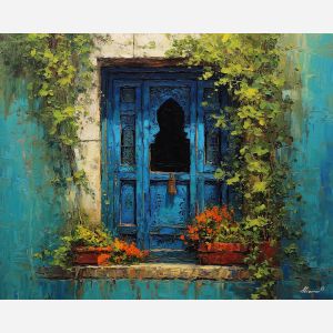 still, window, palette knife, oil painting, impasto, thick pigment, layered surface, scraped paint, textured strokes, expressive surface, material depth, hand painted, visual balance, atmospheric, color interaction, paint ridges, manual technique